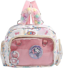 Cute Backpack Purse y2k Itabag Shoulder Bag, Women Kawaii Japanese Grunge Fairy Cutecore Aesthetic Daypack Mini Bags (Pink)