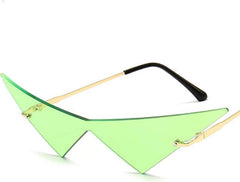 sun glasses Large Triangle Sunglasses For Men/women, One-piece Metal Frame UV400 Protection fashion eyewear