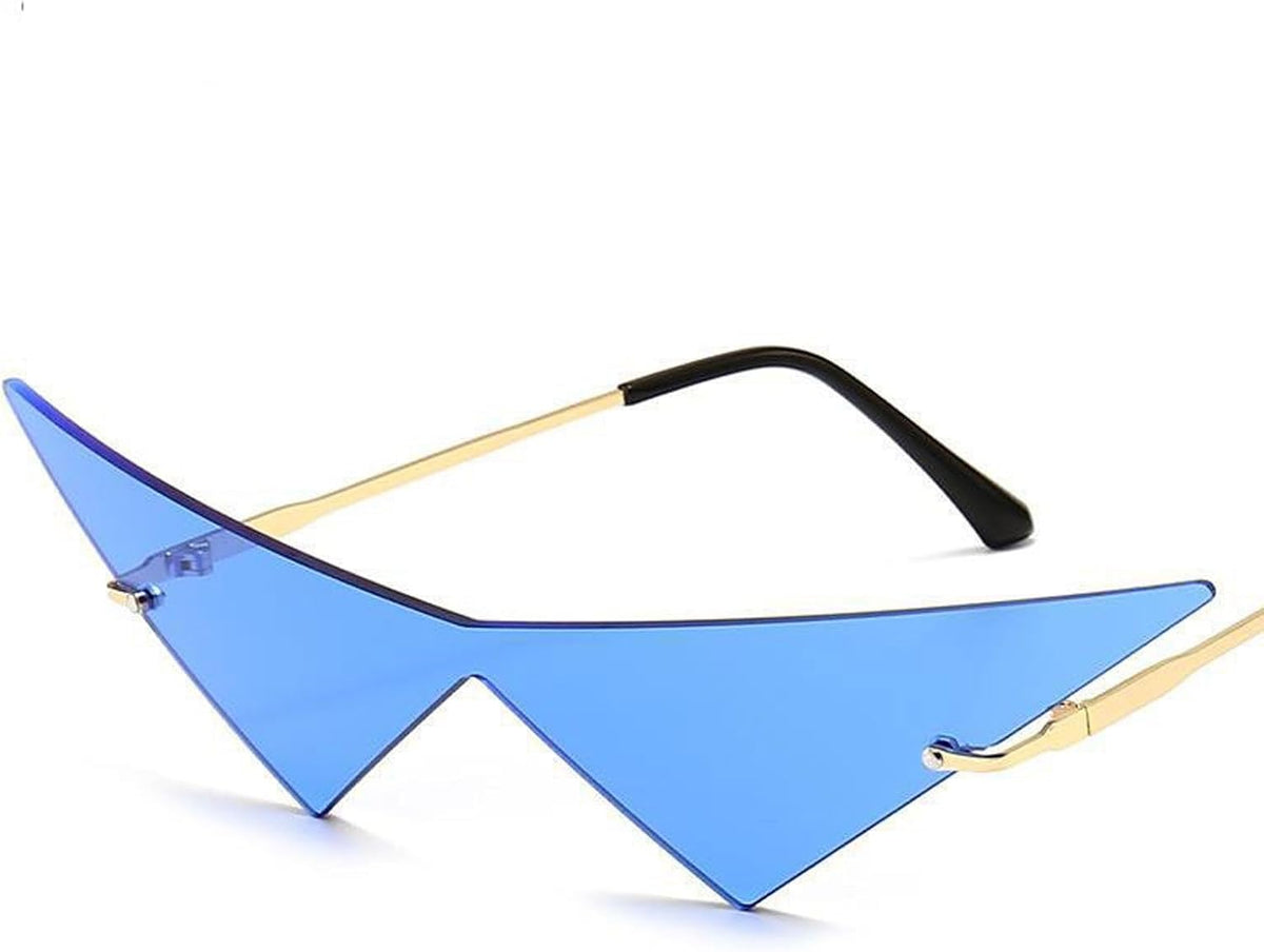 sun glasses Large Triangle Sunglasses For Men/women, One-piece Metal Frame UV400 Protection fashion eyewear