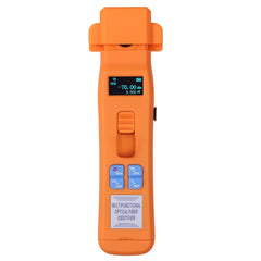 Live Optical Fiber Identifier Built in 20KM VFL & OPM - Rechargeable Fiber Optic Light Traffic Identifier with Wave Respond 800-1700nm - FTTH Identification Tool with 4 in 1 Clamp - Orange