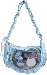 Drawstring love lace messenger bag with a smashing display Japanese Cute shoulder bag anime itabag