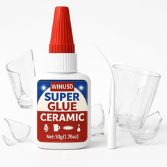 50g Ceramic Super Glue Adhesive - Instant Repair for Porcelain, Pottery, Dishes & Tiles | Waterproof, High Resistant | Strong Bond for Kitchen Sink, Bathroom, DIY Crafts & Home Decor Fixes