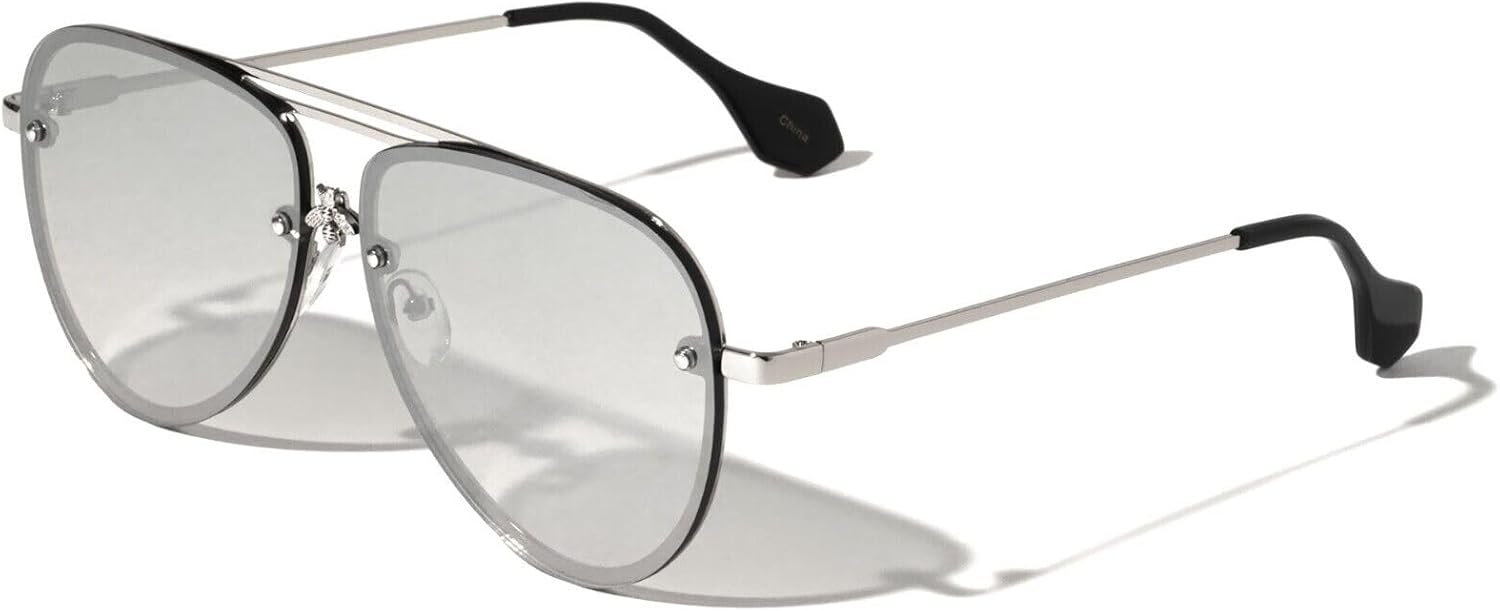 Dweebzilla Oversized Sport Pilot Aviator Sunglasses W/Floating Lenses