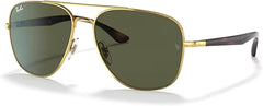 Ray-Ban RB3683 Square Sunglasses for Men for Women +BUNDLE with ACCESSORY EYEWEAR KIT