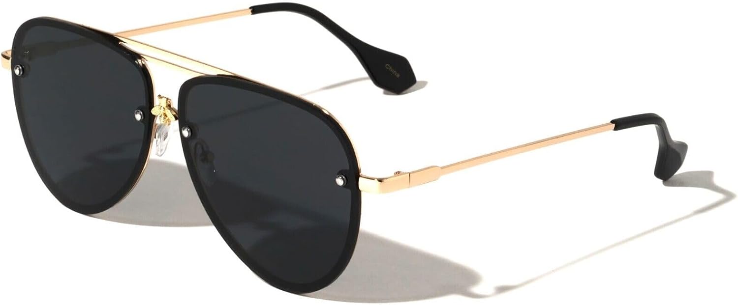 Dweebzilla Oversized Sport Pilot Aviator Sunglasses W/Floating Lenses