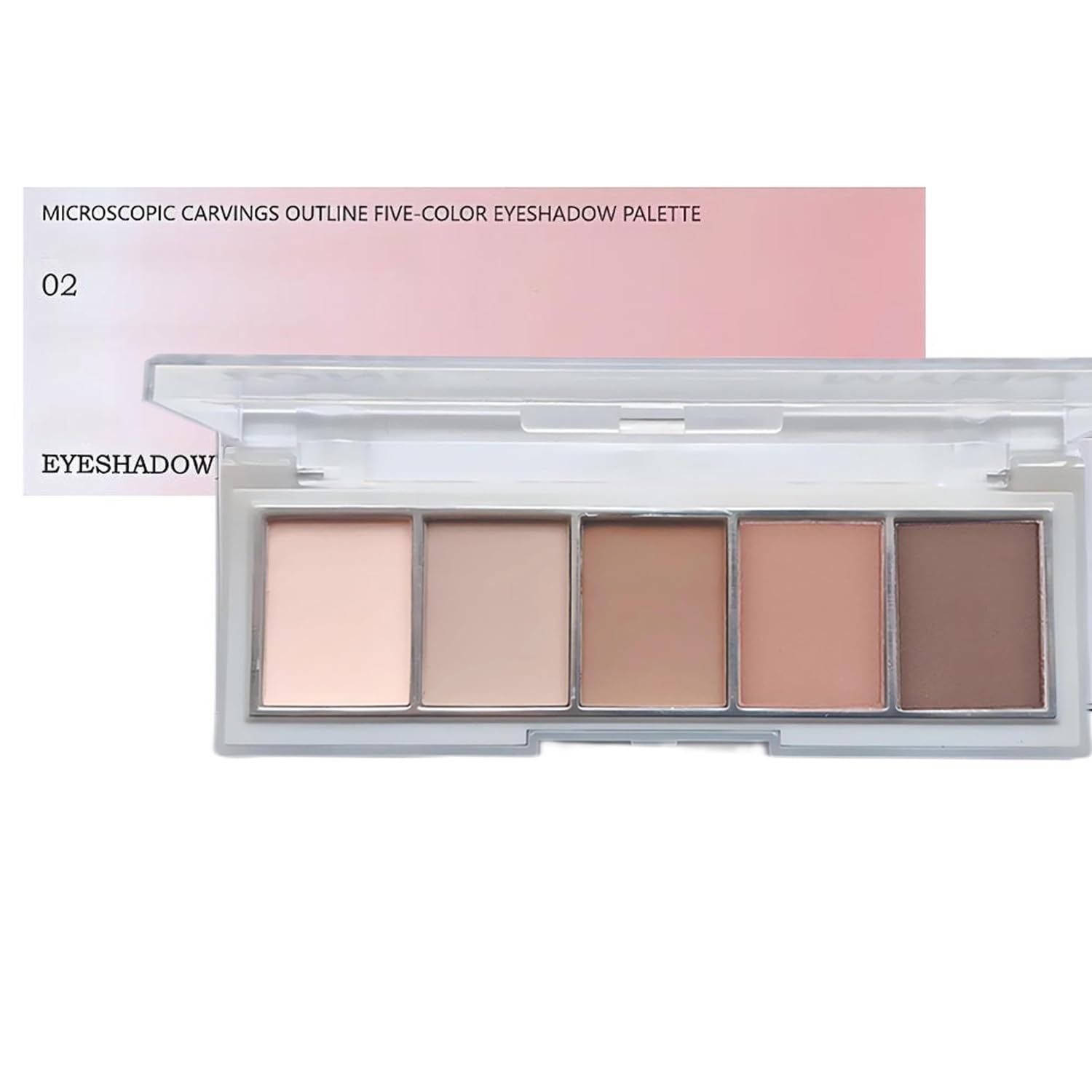 5 Colors Neutral Nude Palette Makeup Palette for Women Brown Eyes, 5 Natural Brown Cool-Toned Nude Taupe Eye Shadows Velvety Matte Finish Natural Look Day to Night,Long Lasting All Day (02)