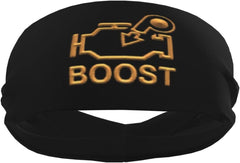 Boost Check Engine Light - Turbo Sports Sweatbands for Men Women, Non Slip Elastic Wristbands Headbands for Basketball Tennis Workout Gym Yoga, Absorbent Breathable Black
