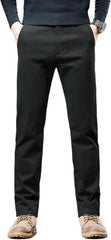 Men's Spring Summer Cotton Elastic Business Loose Straight Trendy Versatile Casual Pants