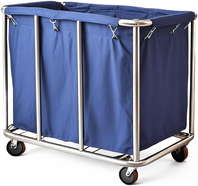 Commercial Laundry Cart with Wheels,12 Bushel (400l) Industrial Laundry Hamper Large Heavy Duty Rolling Laundry Basket Waterproof Trucks for Home Organizer Storage