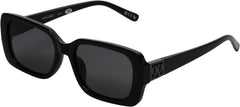 Nine West Women's Kaira Sunglasses Rectangle, Black, 55mm