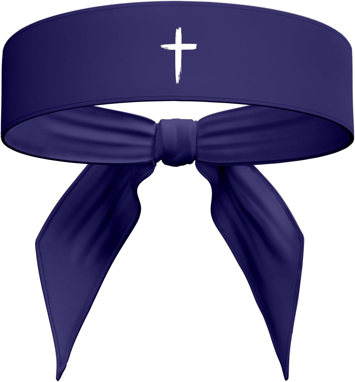 Cross Sports Head Tie Headband Sweat Black White - Christian Jesus God Scripture Bible Verse Faith Men's Football Accessories