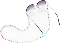 Eyeglass Chain for Women Beaded Eye Glasses String Holder Acrylic Alloy Around Neck Sunglasses Mask Necklace Lanyard