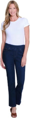 SLIM-SATION Women's Pull Over Flare Leg Jean with Real Front and Back Pockets