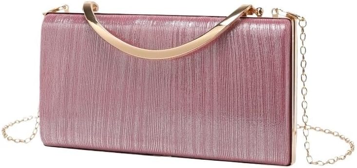PU Leather Evening Bag French Simple Clutch Purses(Gray)