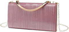 PU Leather Evening Bag French Simple Clutch Purses(Gray)