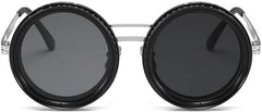 Pure Handmade ND Glasses Polarized Round Sunglasses for Men Women 1-9 gear Adjustable Sun Glasses