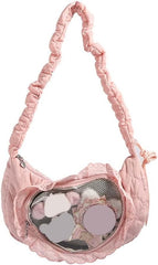 Drawstring love lace messenger bag with a smashing display Japanese Cute shoulder bag anime itabag