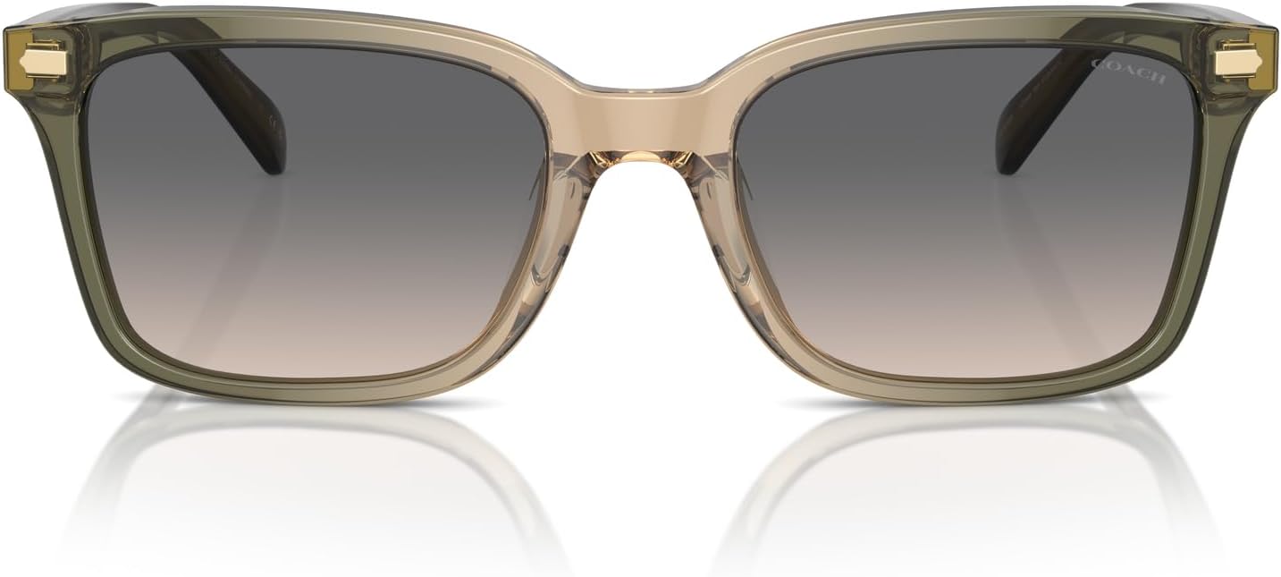 COACH Mens Hc8398u Universal Fit Square Sunglasses