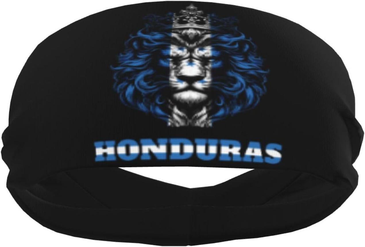Lion Belgium Belgian Flag Sports Headbands for Women Wicking Workout Sweatbands for Men Absorbent and Quick-Drying