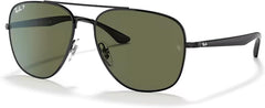 Ray-Ban RB3683 Square Sunglasses for Men for Women +BUNDLE with ACCESSORY EYEWEAR KIT