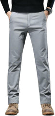 Men's Spring Summer Cotton Elastic Business Loose Straight Trendy Versatile Casual Pants