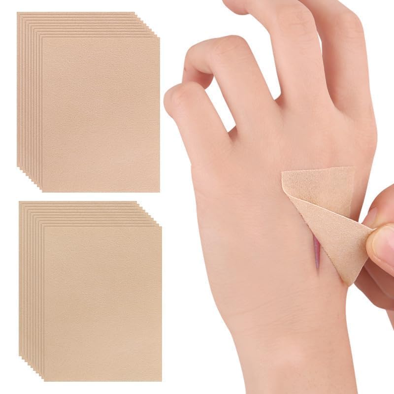 16 Pcs Tattoo Cover up Patch, Ultra Thin Patch for Scar Waterproof Sweatproof Tattoo Cover up Tape Cuttable Invisible Scar Birthmarks Sticker(White)