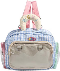 Cute Backpack Purse y2k Itabag Shoulder Bag, Women Kawaii Japanese Grunge Fairy Cutecore Aesthetic Daypack Mini Bags (Pink)