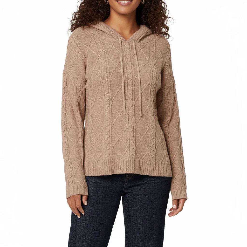 Cyrus Pullover Cable Knit Hoodie