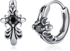 GAVU Vintage Stainless Steel Hoop Earrings for Men