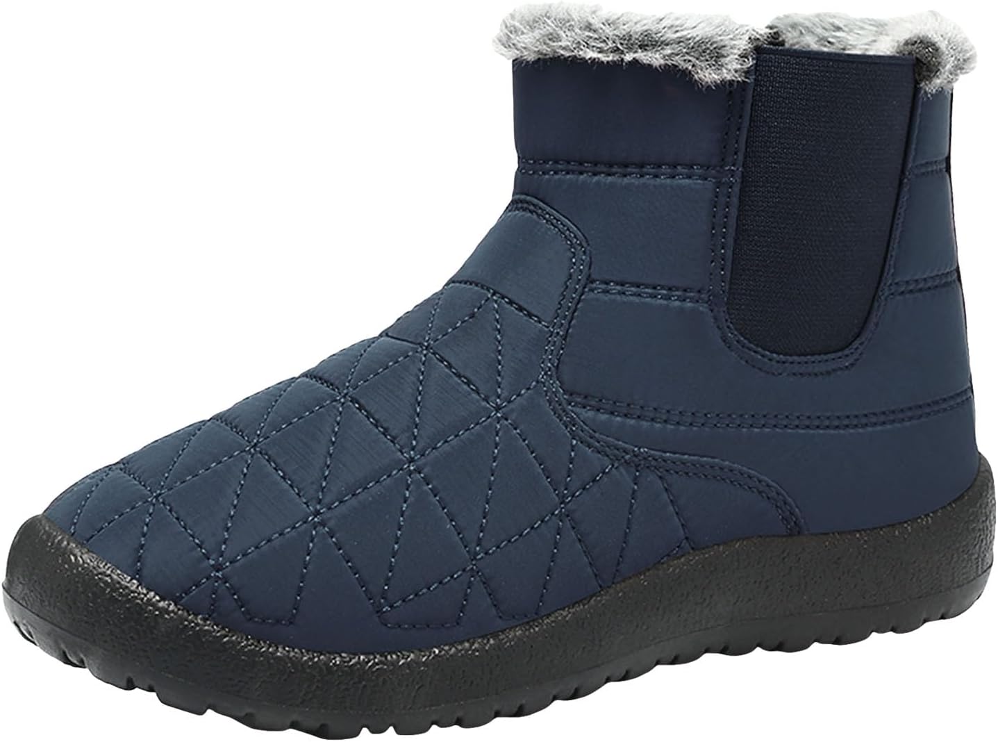 Womens Winter Snow Boots Warm Fur Lined Booties Waterproof Outdoor Shoes Comfortable Slip On Ankle Boot
