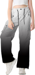SANGTREE Girls & Women's Parachute Cargo Pants Y2K Waterproof Pants with Elastic Waist, Quick-Dry Outdoor Pants, 6 Years-2XL