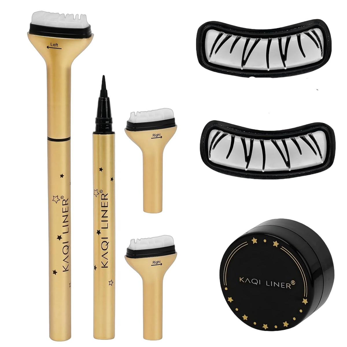 Waterproof Lower Lash Stamp Reusable - Lower Lash Stamp with Ultra-Fine Eyeliner Pen, DIY Natural Eyelash Pen, Easy to Use, Long-Lasting, Waterproof, Smudge-Proof Quick Eye Makeup Tool Kit (02)