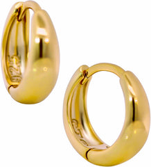 925 Sterling Silver Tapered Huggie Hoop Earrings, Sold as a Pair