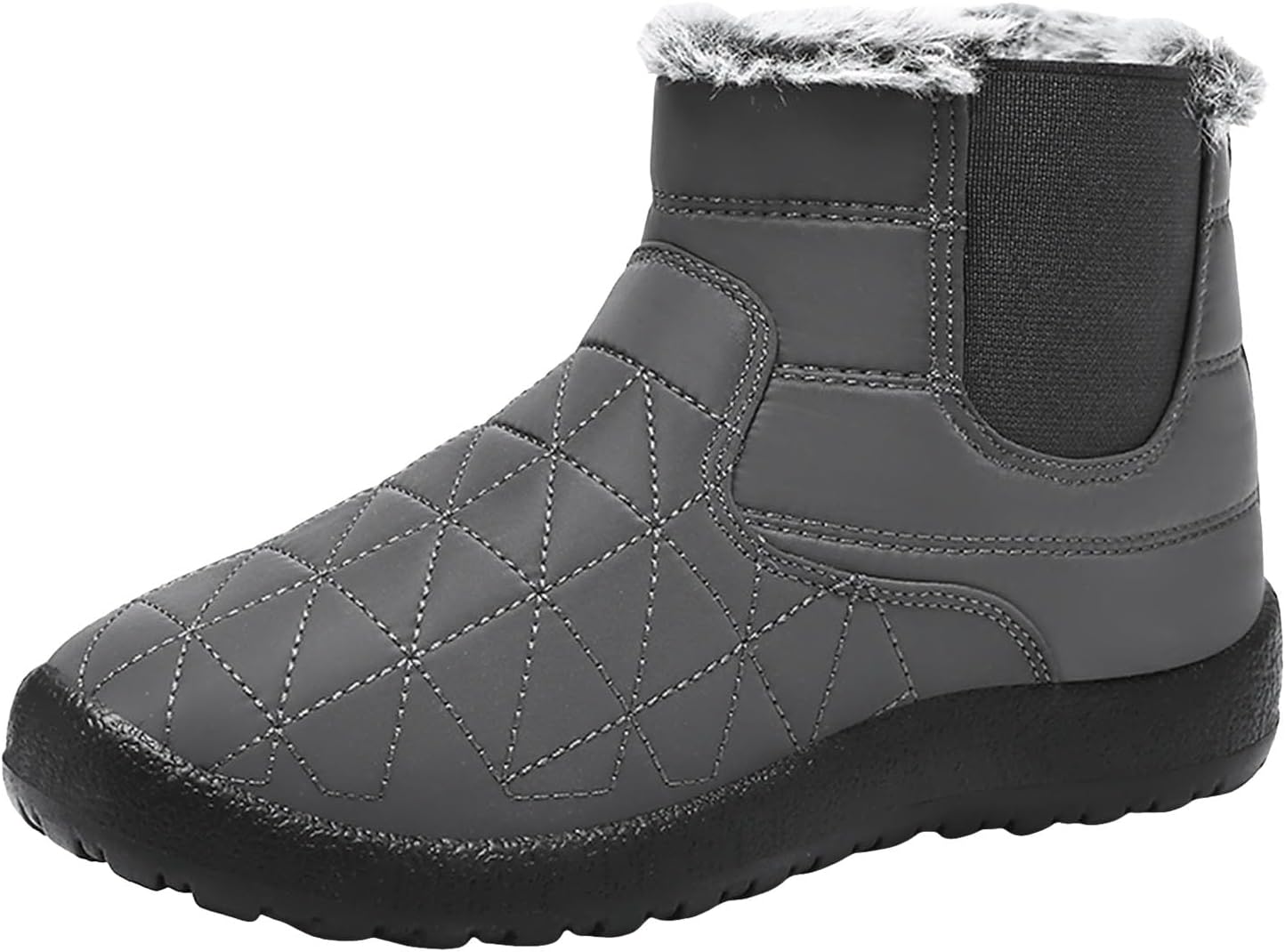 Womens Winter Snow Boots Warm Fur Lined Booties Waterproof Outdoor Shoes Comfortable Slip On Ankle Boot