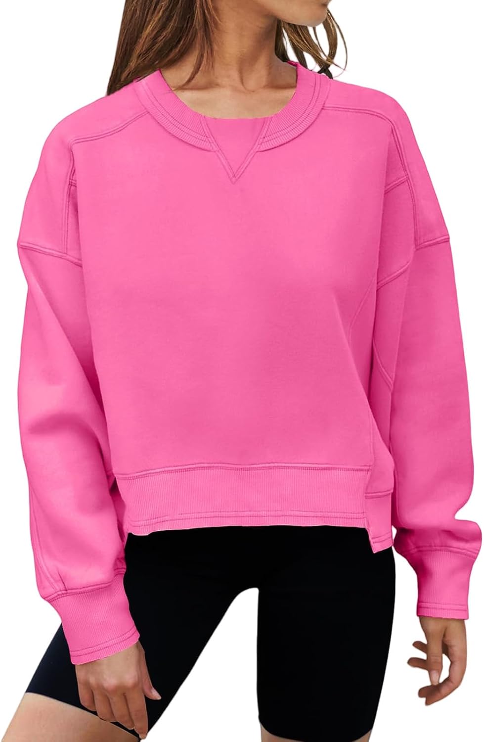 Oversized Sweatshirt for Women Loose Crewneck Long Sleeve Pullover Stylish Lightweight Sweatshirts Fall Clothes