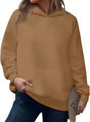 Women Sweatshirt Soft Comfy Oversized Pullover Crewnecks Plain Hoodie Fall Fashion 2025 Pullover Winter Clothes