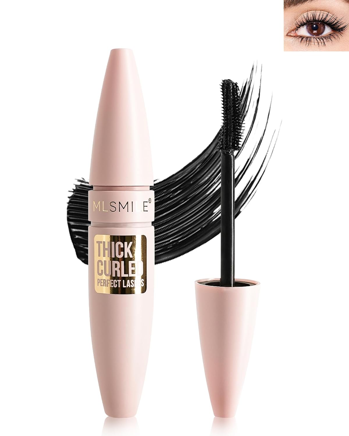 Brown+Burgundy Waterproof Mascara, Lashes Extension Mascara with Dual-Sided Brush, Great for Lengthening and Volumizing Eyelashes, Colored Tube Máscara No Clumping, Long Wear, Smudge-Proof-E