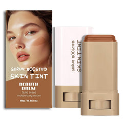 2 Pcs Foundation Stick Beauty Balm Serum Boosted Skin Tint Solid Tinted Moisturizing Serum Contour Stick Foundation for Women Natural Finish Makeup (#01, 0.63 OZ)