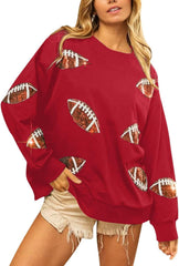 Game Day Sweatshirt Women Football Graphic Sweatshirt Lightweight Long Sleeve Shirt Casual Pullover Tops Fall Clothes