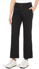 Women's High-Rise Cinch Waist Wide Leg Pants