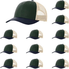Richardson 115 Classic Low-Profile Design Adjustable Snapback Trucker Cap | Bulk Packs Available