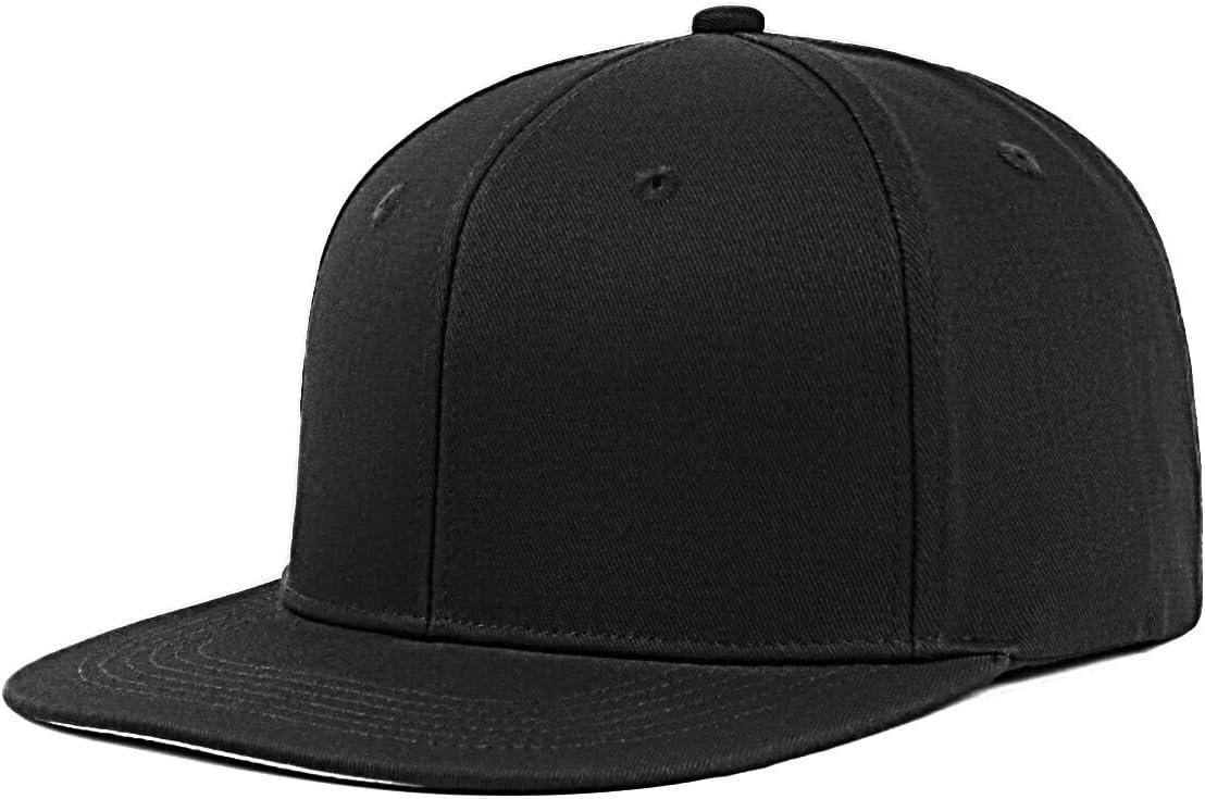 Zylioo Oversize XXL Snapback Cap,Extra Large Flat Bill Snapback Hats,L M Blank Structured Cap for Men Women