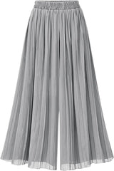 Flowy Chiffon Palazzo Pants for Women 2025 Dress Casual Summer Wide Leg Elastic High Waist Beach Vacation Lounge Pant