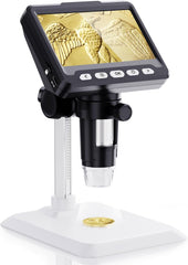 Coin Microscope, LCD Digital1000x, 1080P Coin Magnifier,Microscope for Adult with 8 Adjustable LED Lights, PC View, Compatible with MacOS Windows