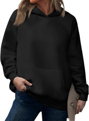 Women Sweatshirt Soft Comfy Oversized Pullover Crewnecks Plain Hoodie Fall Fashion 2025 Pullover Winter Clothes