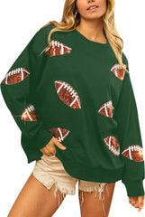 Game Day Sweatshirt Women Football Graphic Sweatshirt Lightweight Long Sleeve Shirt Casual Pullover Tops Fall Clothes