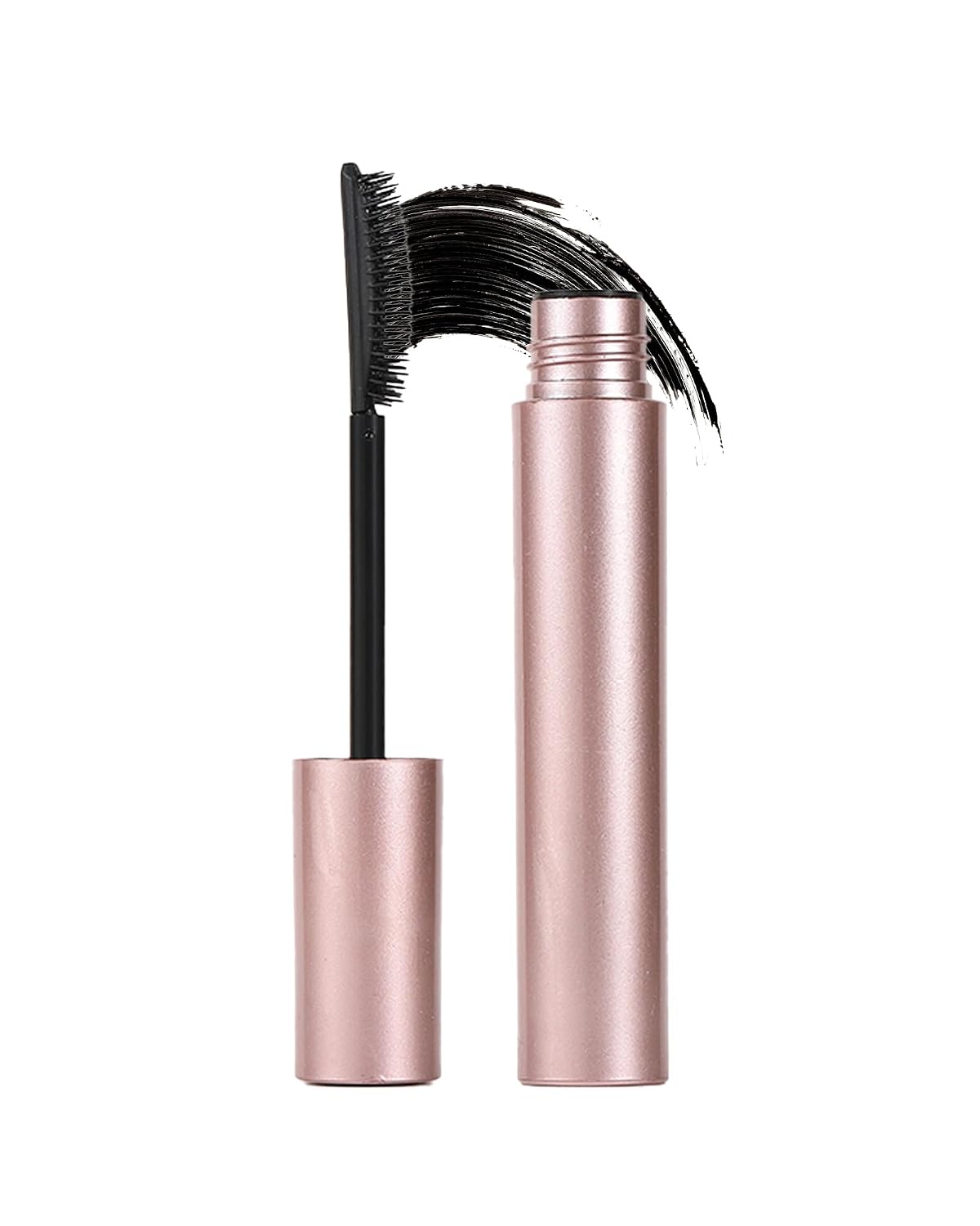3D Curling Iron Wand Mascara - Volumizing Telescopic Mascara, Waterproof & Smudge-Proof, Liquid Lash Extensions Look, No Clumps, Flakes or Residue, Salon-Like Bold Lashes (black+brown+lash curler)