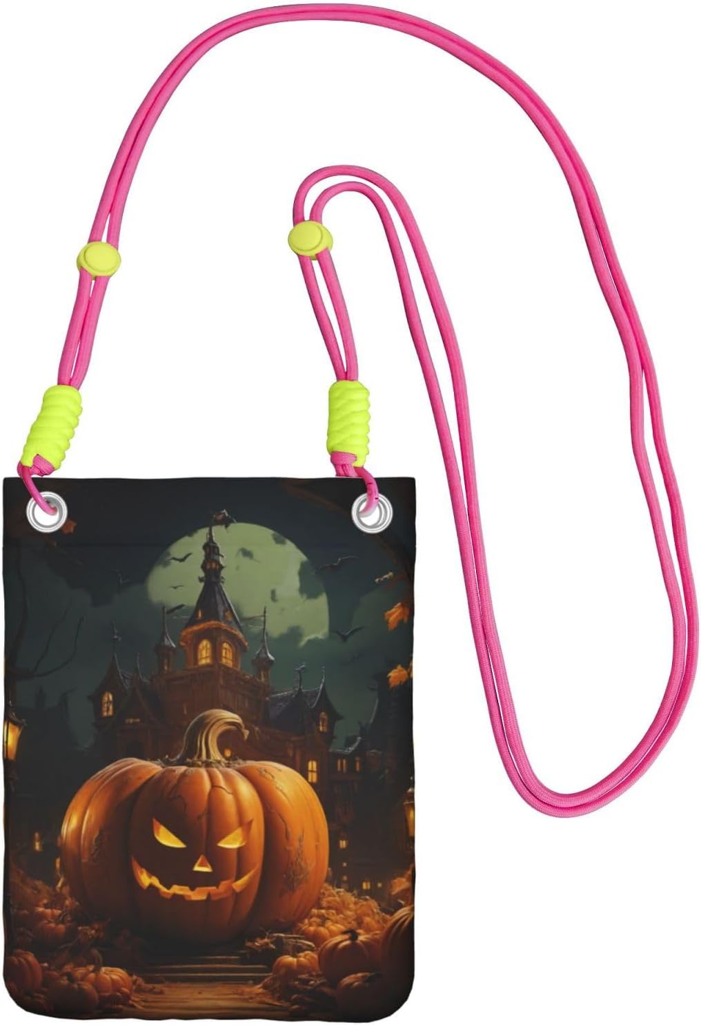 Pumpkin Halloween Print Small Crossbody Bags for Women Lightweight Phone Bag Purses Adjustable Strap