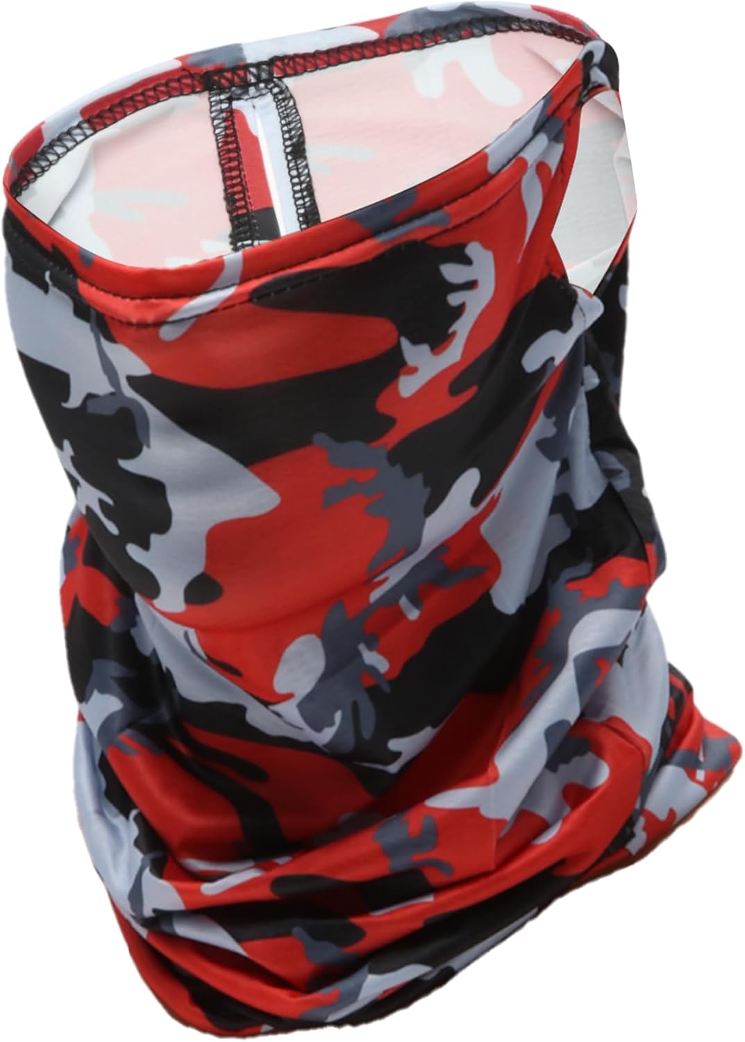 Half Pack UV Face Shield Polyester Multipurpose Neck Gaiter Mask Sun Protection Breathable Red 1 Pcs