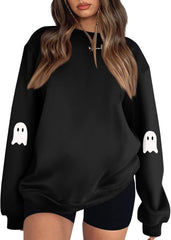 Halloween Shirts For Women Long Sleeve Sweatshirts Spooky Season Blouses Halloween Graphic Crew Neck Tops Pullover